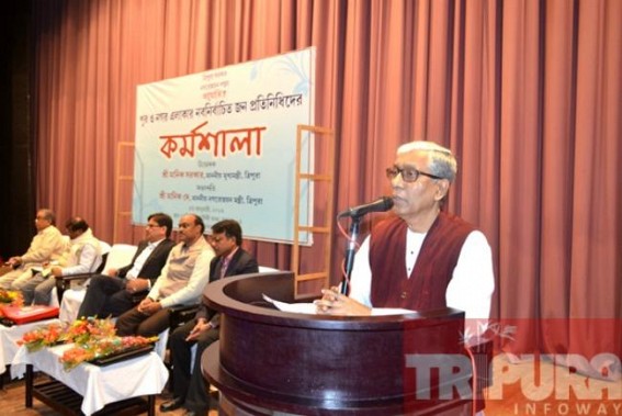 CM Manik Sarkar inaugurated workshop for newly elected members of urban local bodies 